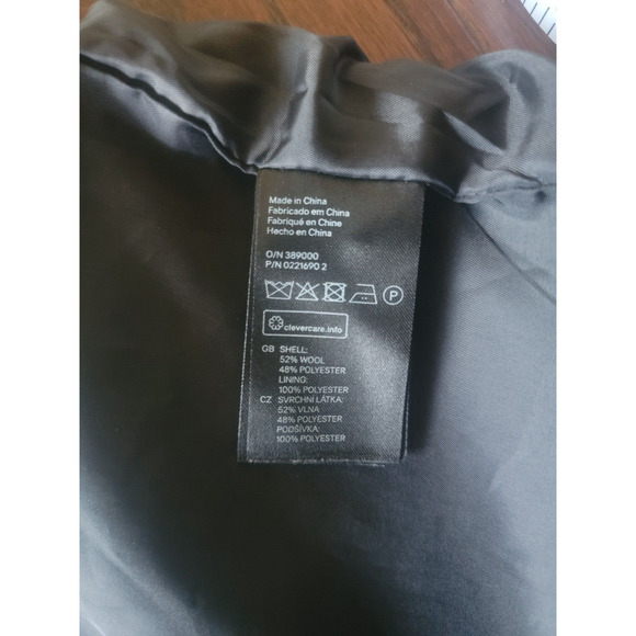 H&M Divided Women’s M Wool Blend Bouclé Asymmetrical Zip Coat Gray - Picture 13 of 14